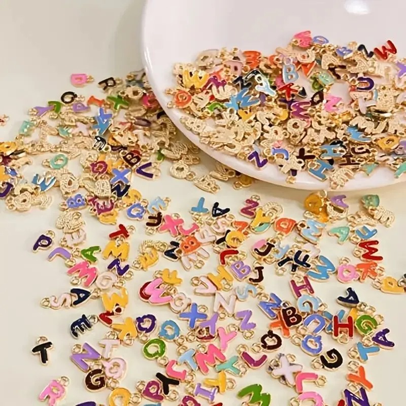 Anklet Foot Chain - 100Pcs Colorful Random Letters DIY Cute