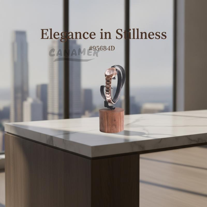 Jewelry And Watches Inc - Wooden C-Shaped Watch Holder Jewelry Organizer