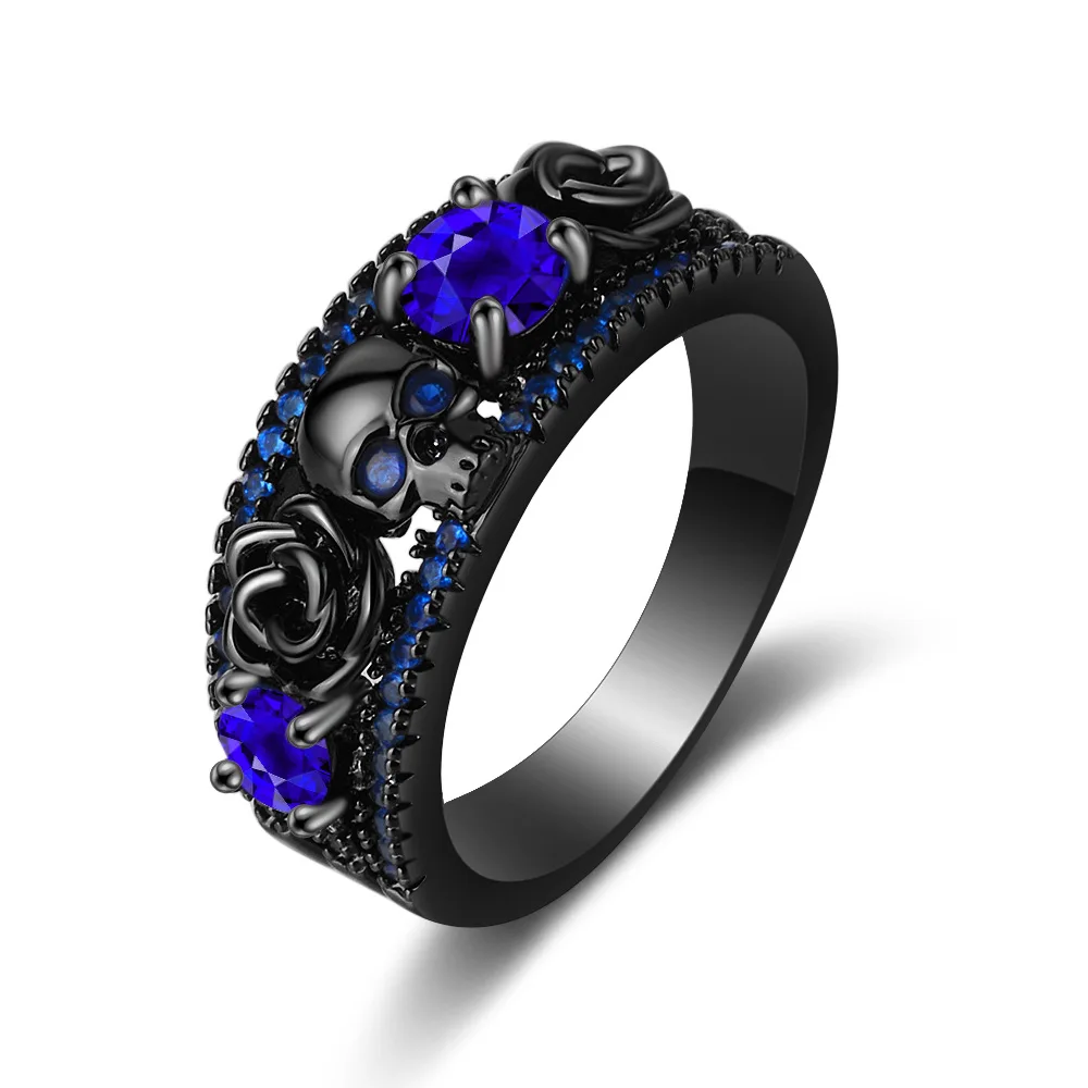 Retro punk skull flower electr - огляд і ціна Gothic Skull Ring