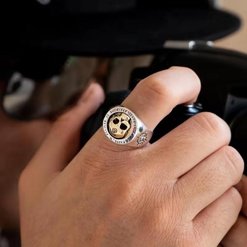 S925 Sterling Silver Fashion M - огляд і ціна Gothic Skull Ring