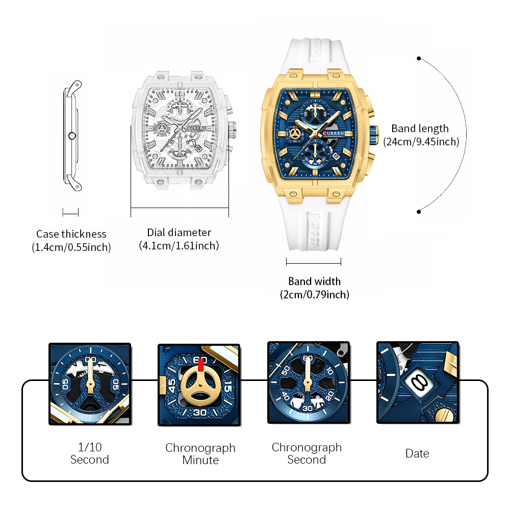 CURREN Luxury Vintage Watch fo - огляд і ціна Jewelry Watch