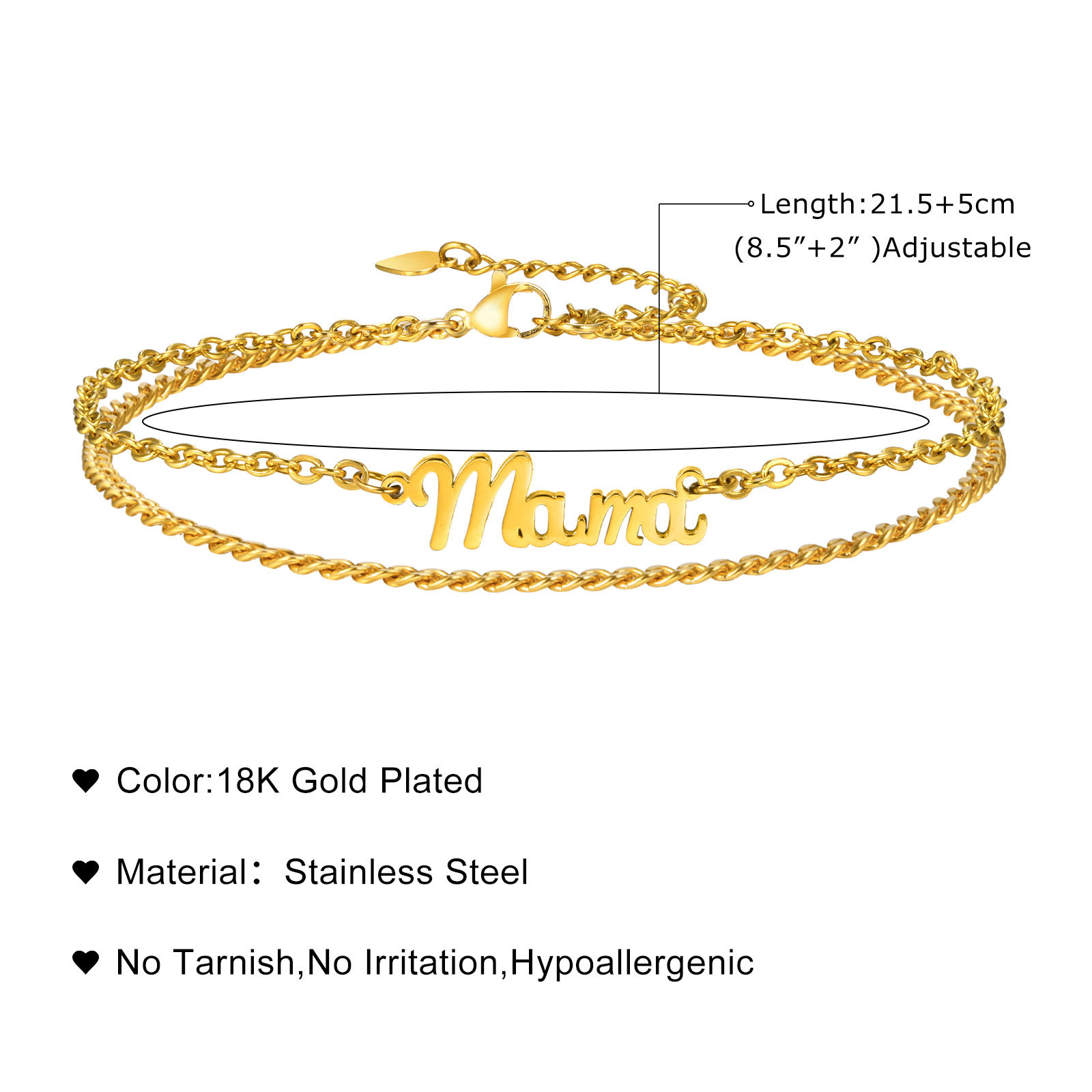 Vnox Customized Name Anklets f - огляд і ціна Anklet Foot Chain