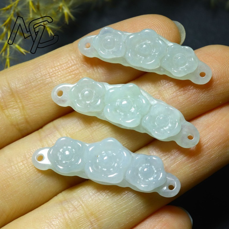 1pc Natural Jadeite Emerald Fl - огляд і ціна The Jewelry & Watches