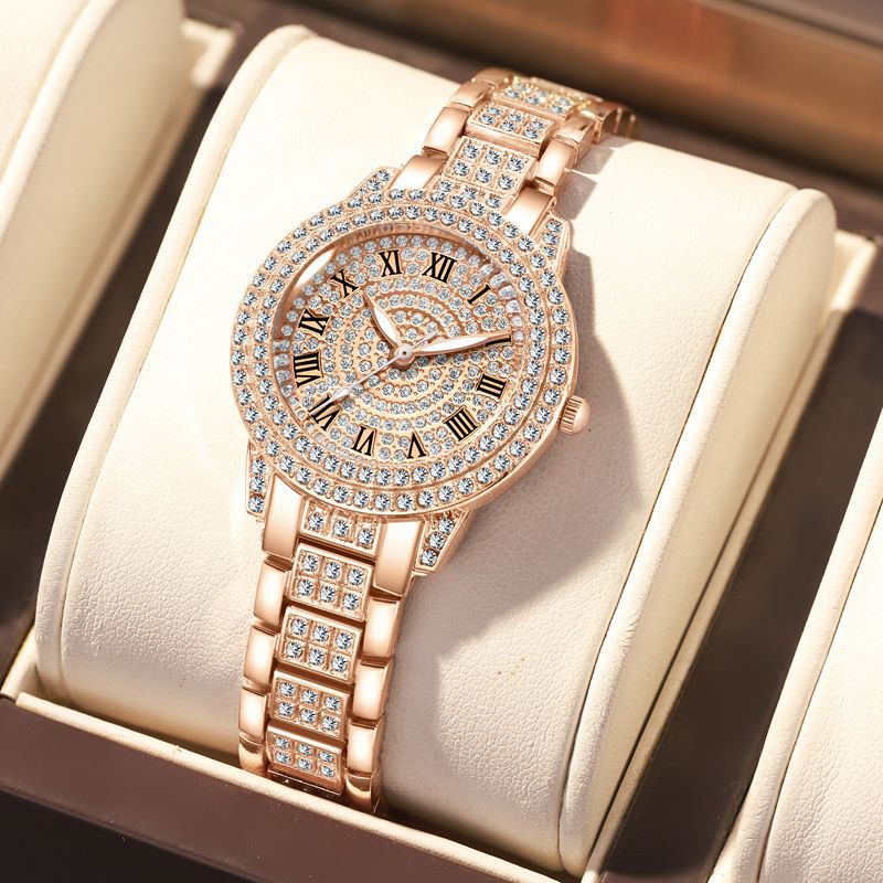Diamond Roman Pattern Women Qu - огляд і ціна Jewelry Watches For Kids