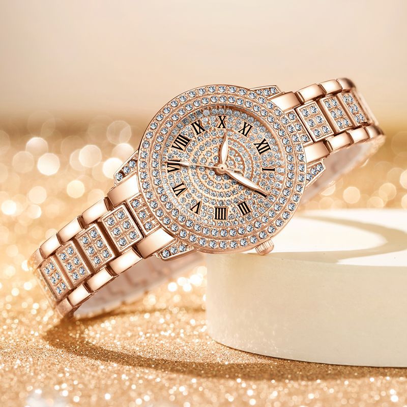 Diamond Roman Pattern Women Qu - огляд і ціна Jewelry Watches For Kids