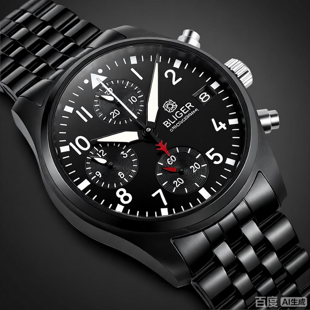 BLIGER Full Black Brushed 38mm - огляд і ціна Jewelry Watch