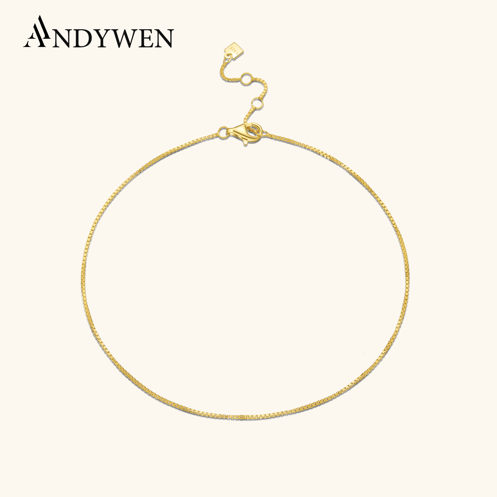 ANDYWEN 925 Sterling Silver Go - огляд і ціна Anklet Foot Chain