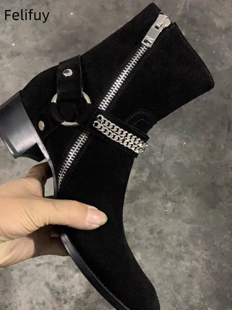 Black Chains Men Chelsea Boots - огляд і ціна Anklet Foot Chain