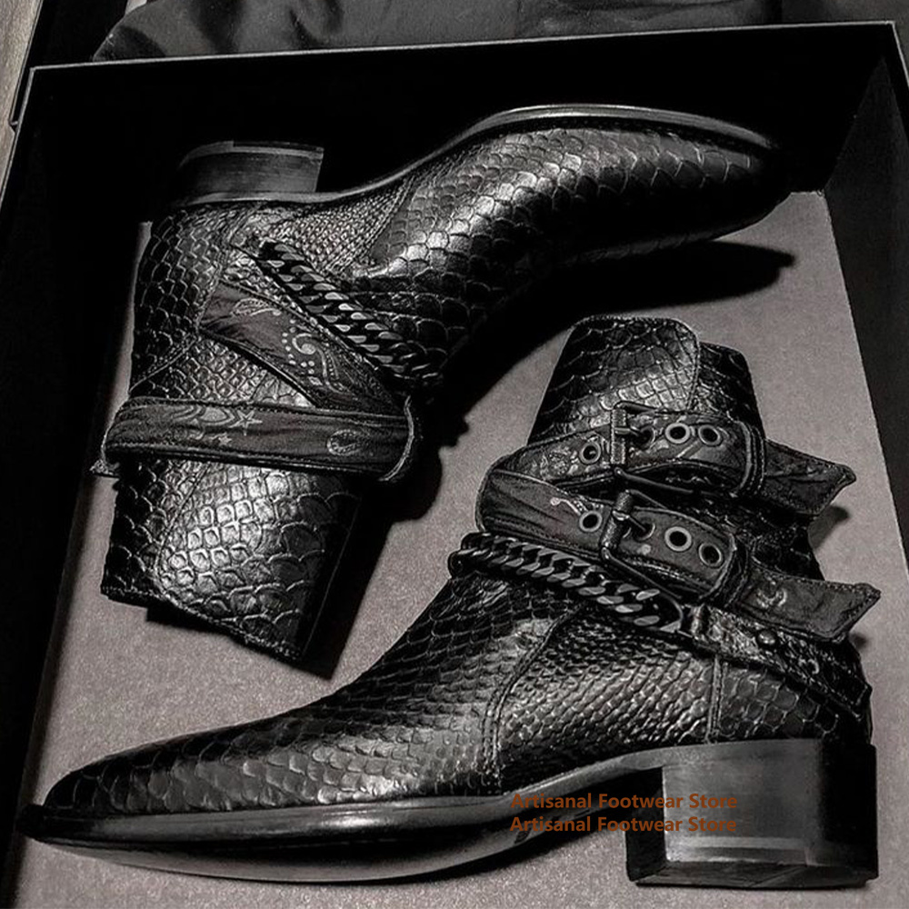 Snake Pattern Chelsea Boots Me - огляд і ціна Anklet Foot Chain